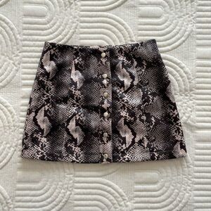UO faux snake skirt
